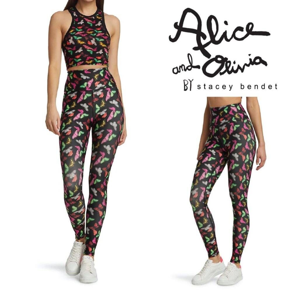 Alice and Olivia colorful butterfly leggings